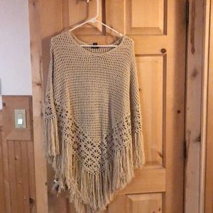 Knit poncho
